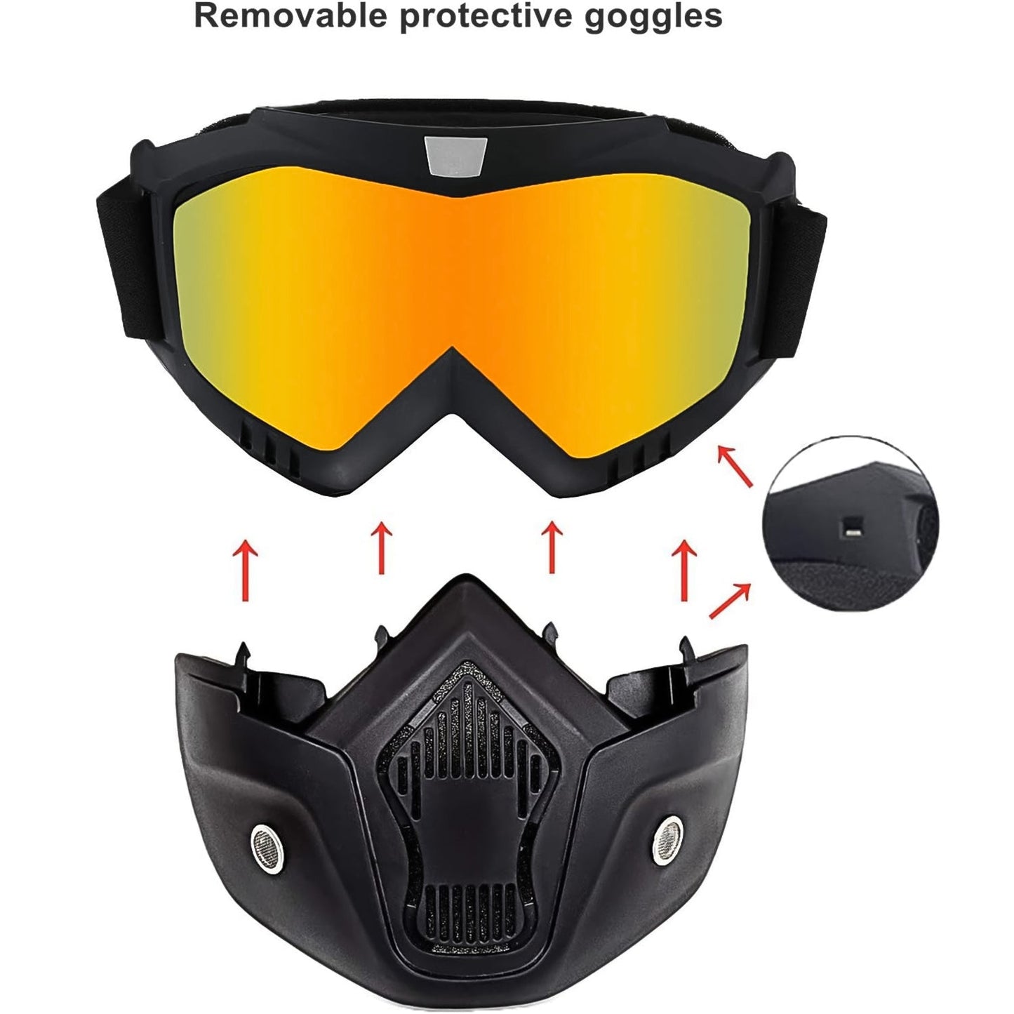 Motorcycle Goggles Off-road Helmet Goggles Windproof Glasses Goggles Mask (1 Pc) - Springkart