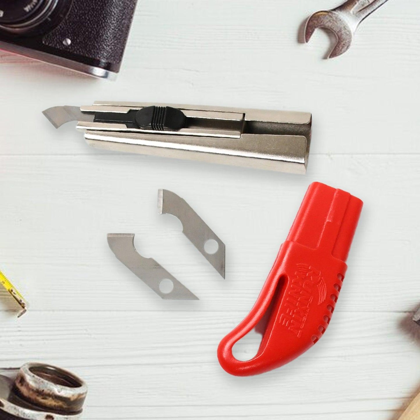 0418 Multi-use Plastic Cutter With Plastic Cutting Blade And Precision Knife Blade - Springkart