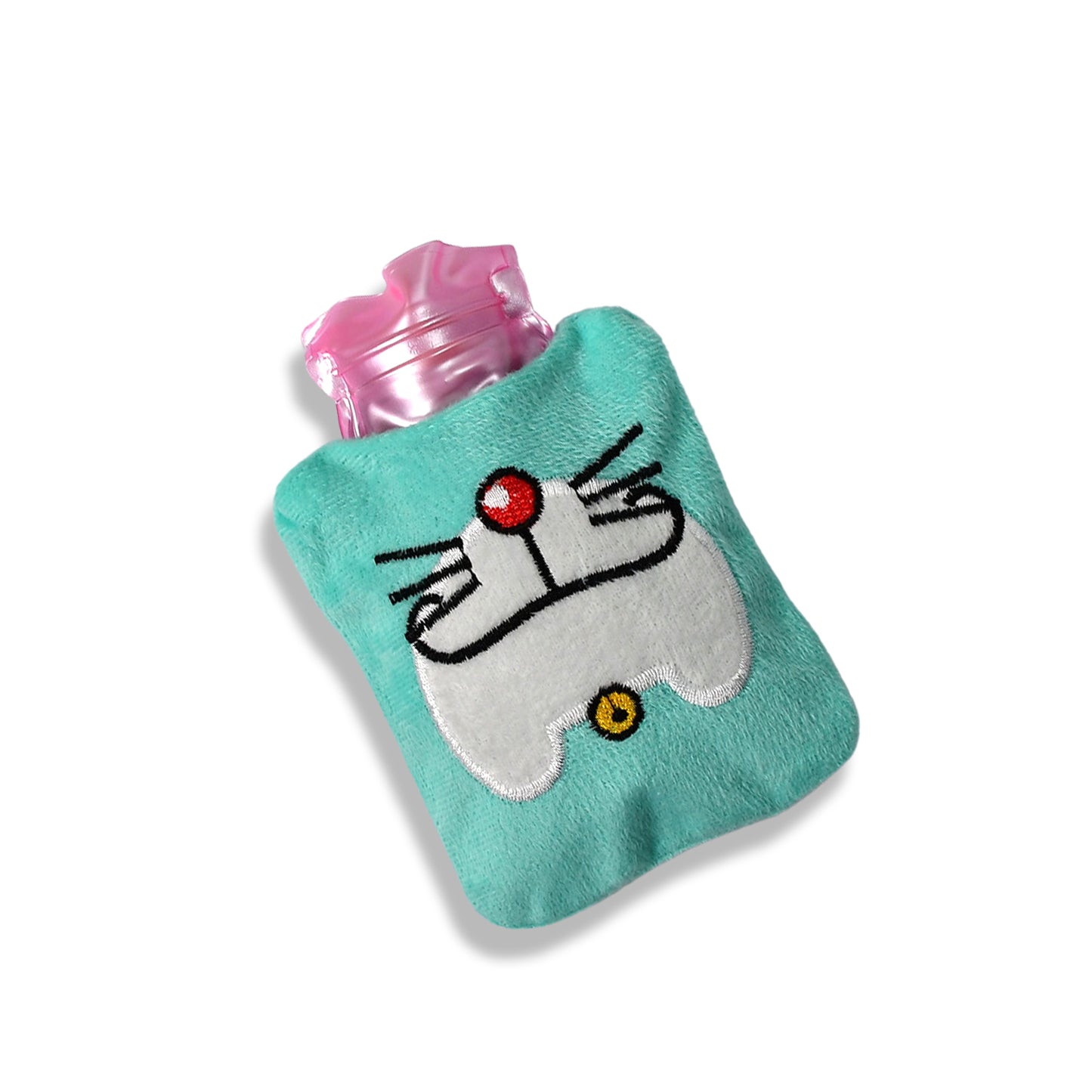 6529 Doremon Cartoon Small Hot Water Bag With Cover For Pain Relief Neck Shoulder Pain And Hand Feet Warmer Menstrual Cramps. - Springkart