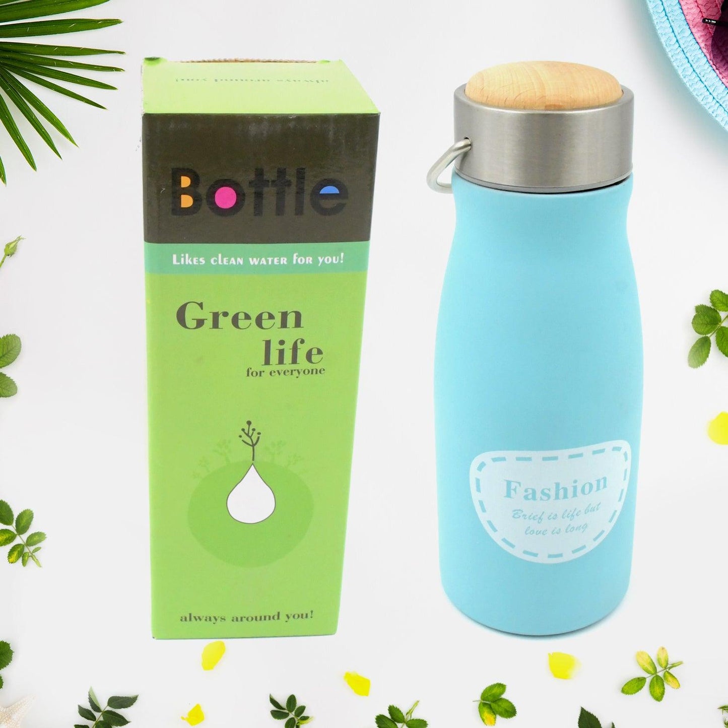 0285 Stainless Steel Water Bottle With Handle Fridge Water Bottle Stainless Steel Water Bottle Leak Proof Rust Proof Hot Cold Drinks Gym Sipper Bpa Free Food Grade Quality Steel Fridge Bottle For Officegymschool (360 Ml) - Springkart