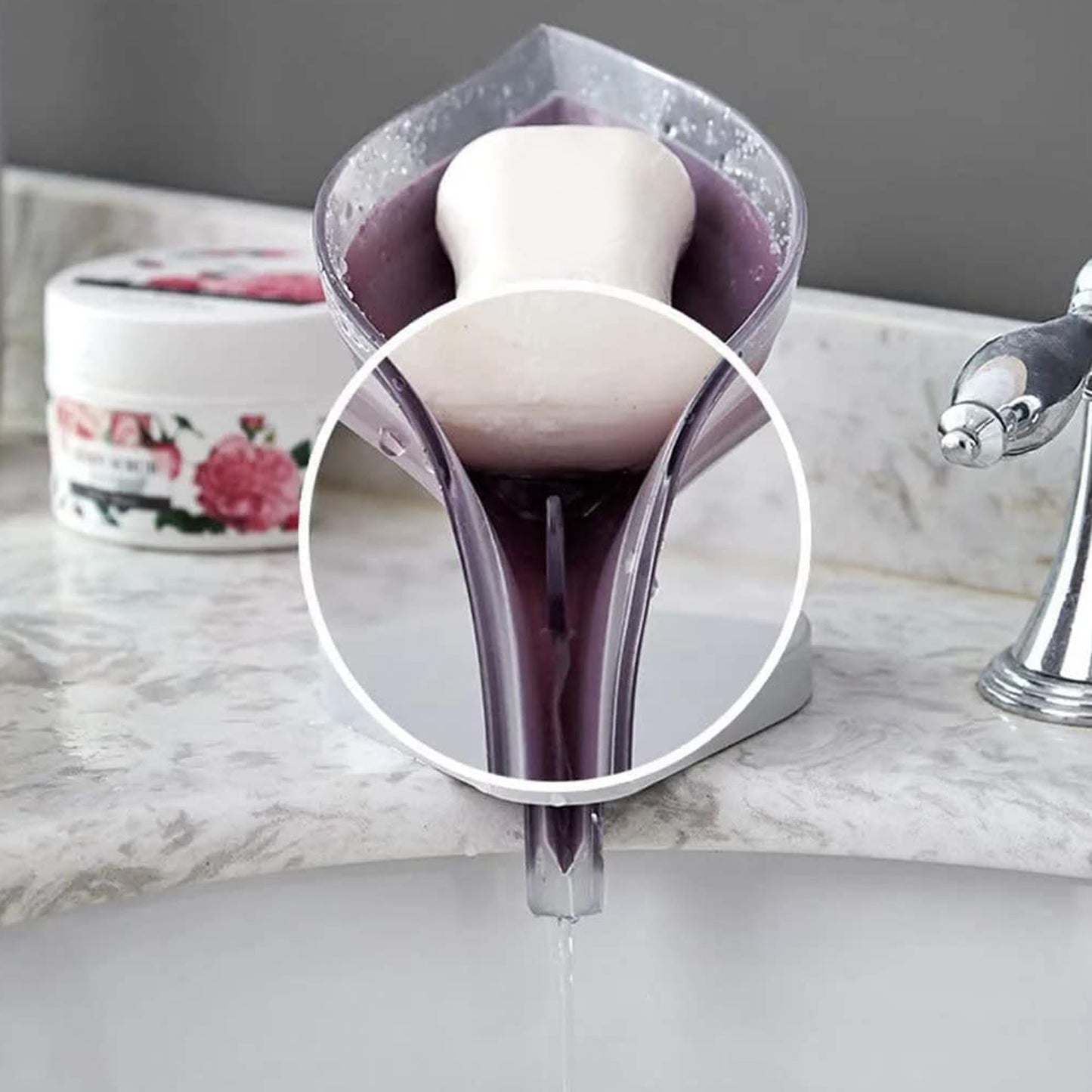 Soap Tray Self Draining Leaf Soap Box Storage Soap Box Rack Leaf Laundry Soap Box With Suction Cup Suitable For Bathroom And Kitchen Plastic Tray Rack (1 Pc) - Springkart