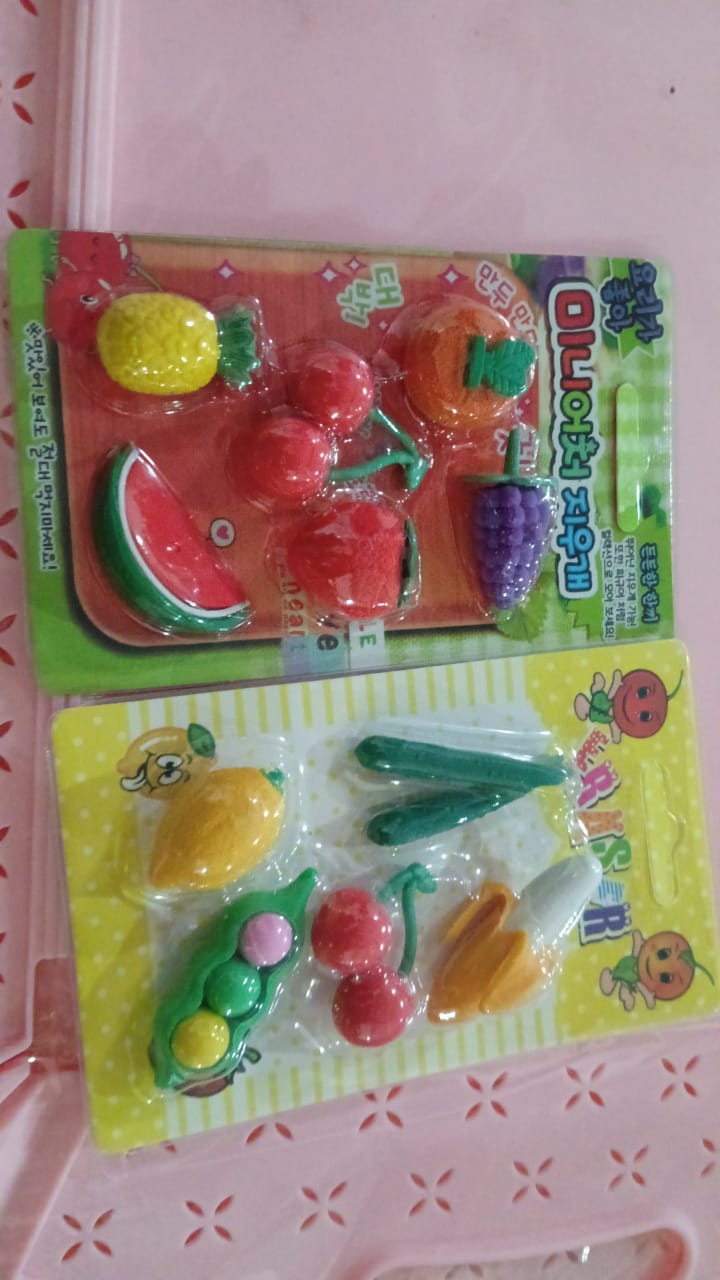 3D Mix Design Fancy & Stylish Colorful Erasers, Mini Eraser Creative Cute Novelty Eraser for Children Different Designs Eraser Set for Return Gift, Birthday Party, School Prize (1 Set) - Springkart