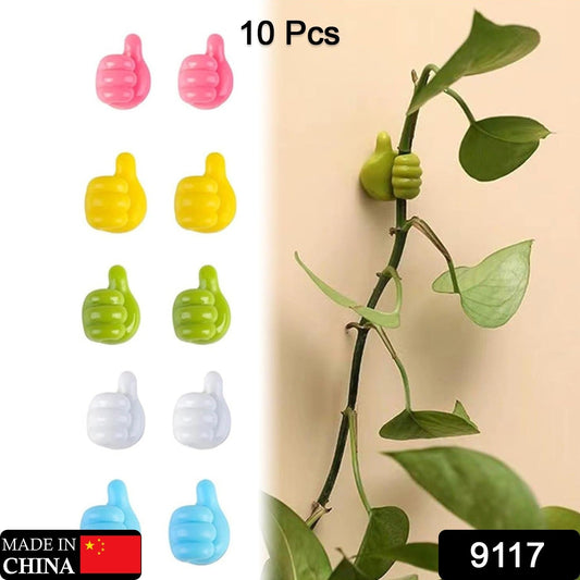 Thumb Cable Clips,Cord Holder Multi-Functional Wall Hooks Cable Organizer Cable Management for Desk Home Office Car Multi Color (Pack Of 10) - Springkart