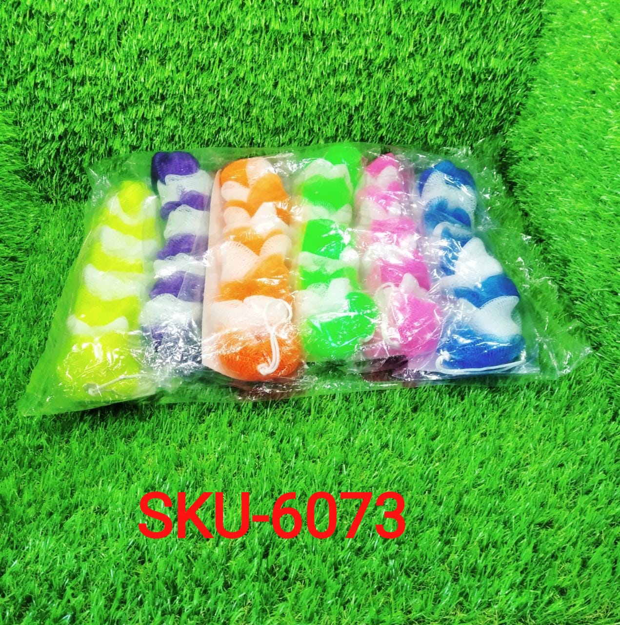 Hanging Bath Shower Long Loofah Sponge Pouf Body Scrubber (pack of 6) - Springkart