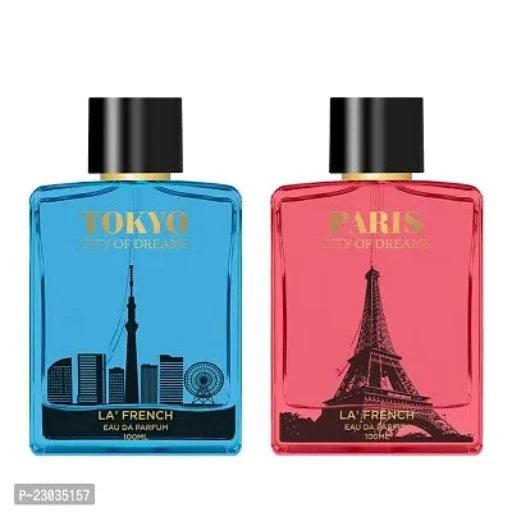 La French Tokyo And Paris City of Dreams Perfume for women And men 100ml Pack of 2 - Springkart