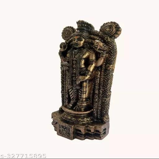 Lord Swamy Guruvayurappan Statue Idol 14 cm, Resin (Copper Colour) - Springkart