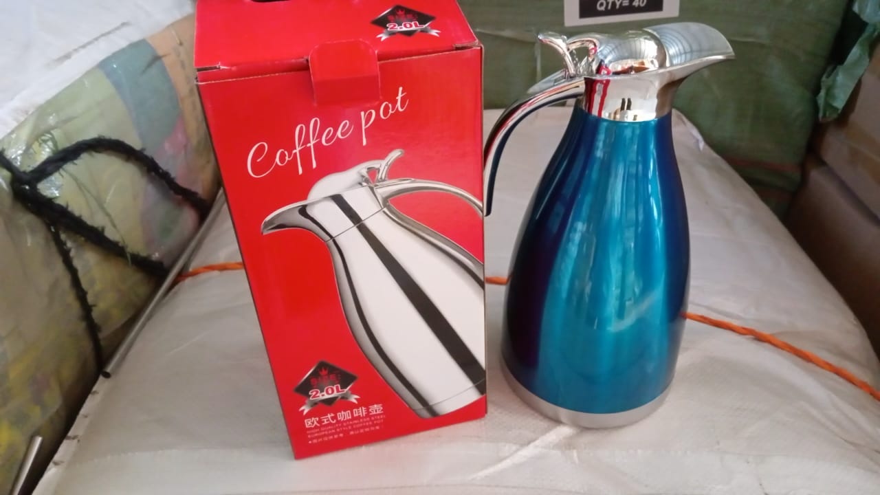 Vacuum Insulated Kettle Jug, Vacuum Insulated Thermos Kettle Jug Insulated Vacuum Flask, Vacuum Kettle Jug Stainless Steel For Milk ,Tea ,Beverage Home Office Travel Coffee (2 Ltr / 1Pc) - Springkart