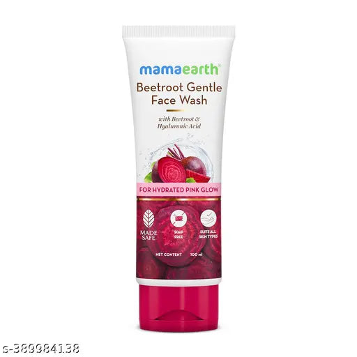 Mamaearth Beetroot Gentle Face Wash With Beetroot & Hyaluronic Acid For Hydrated Pink Glow - 100 ml