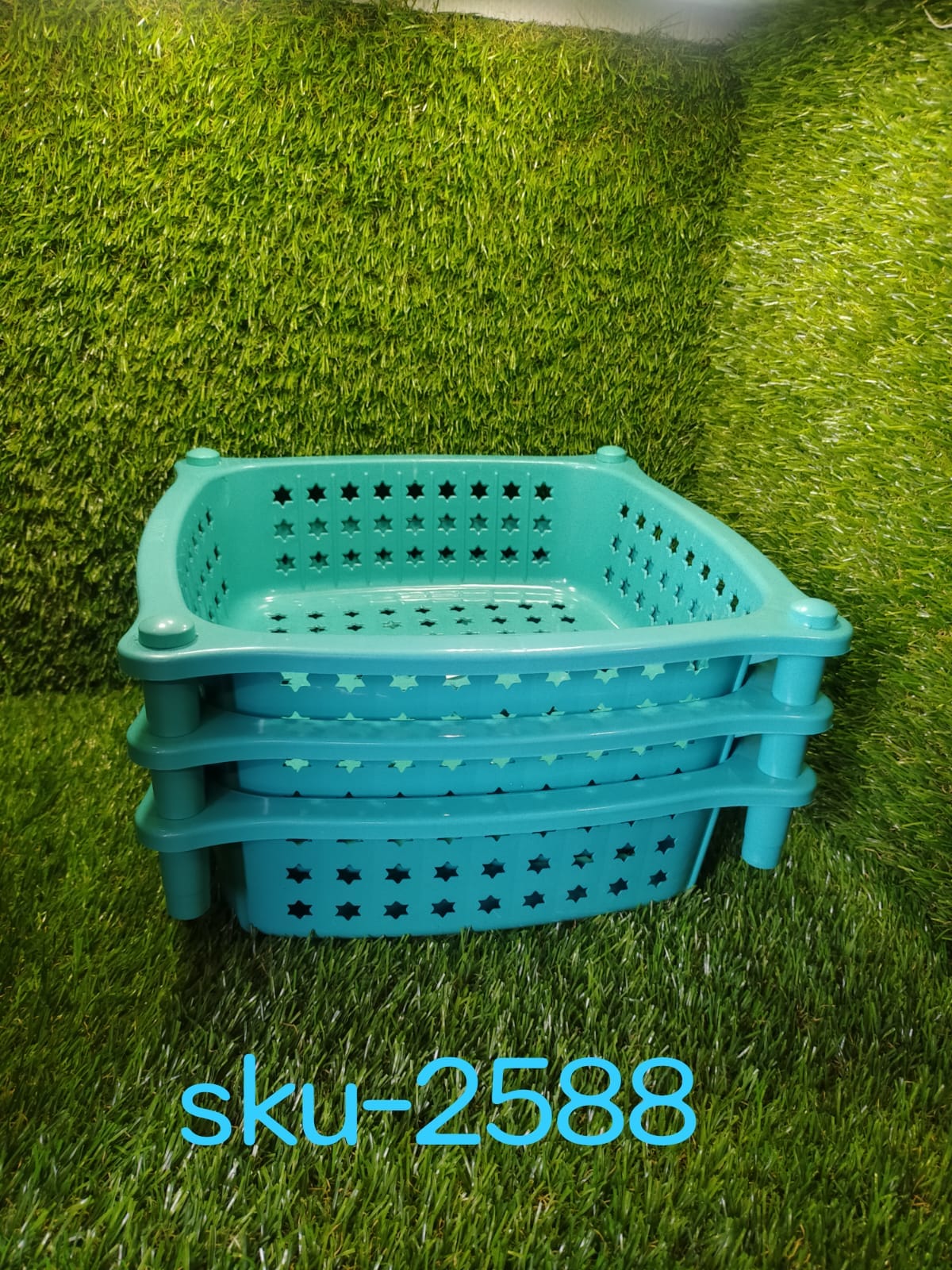 3 layer round Kitchen Trolley Basket ( MOQ :- 6 Pc) - Springkart
