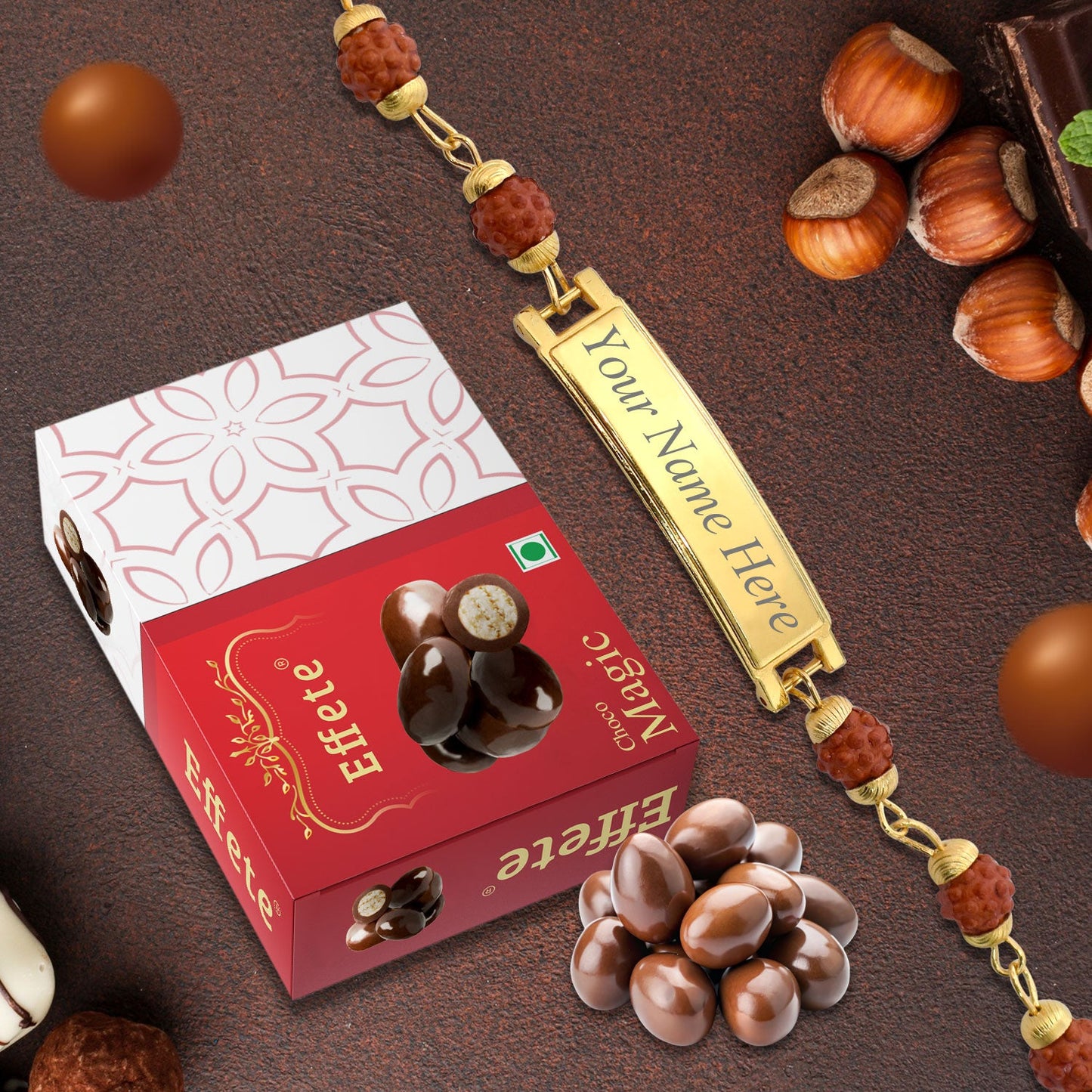 Sweet And Stylish Customized Bracelet Delicious Chocolate Combo Gift Set - Springkart
