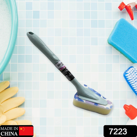 Cleaning Supplies Kitchen Handle Universal Triangular Sponge Multifunctional Bathroom Brush Long Handle Kitchen , Dining & Bar - Springkart