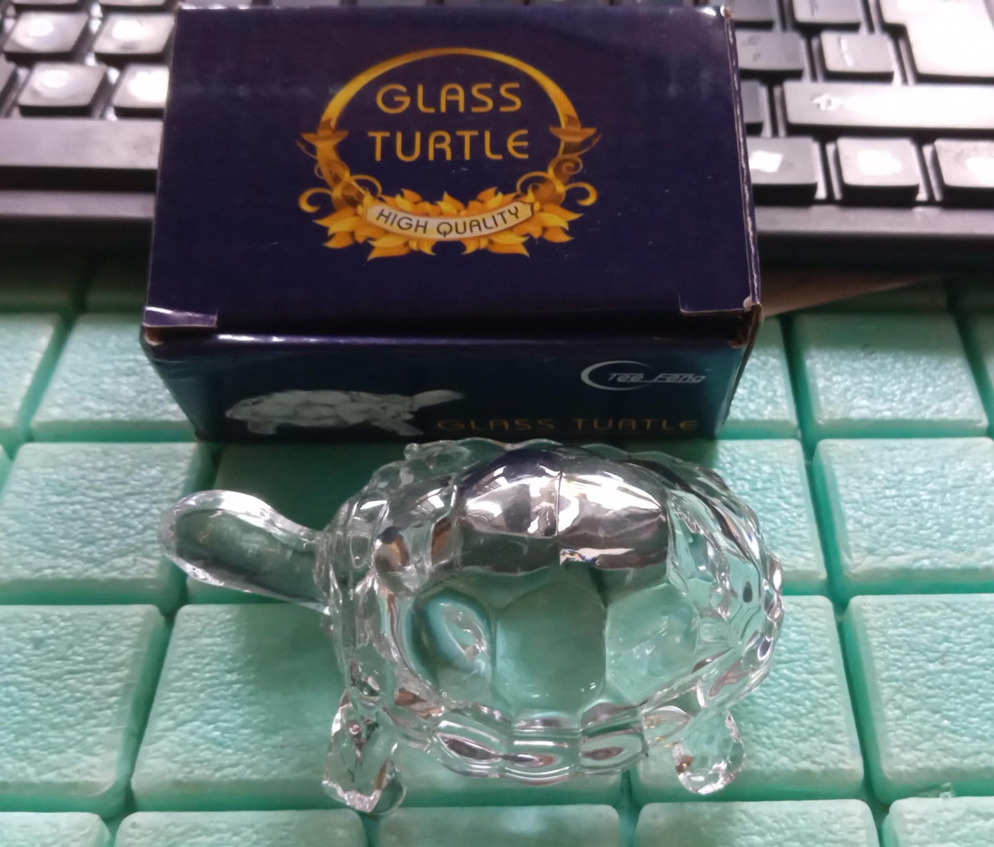 Crystal Glass Turtle-Tortoise for Feng Shui and Vastu - Springkart