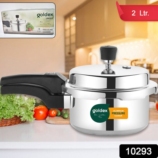 Aluminium Unique Goldex Pressure Cookers With Outer Lid (2 Litres / 5-Year warranty) - Springkart