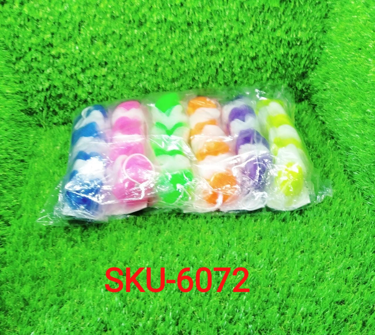 Hanging Bath Shower Long Loofah Sponge Pouf Body Scrubber Small Size (Pack of 6) - Springkart