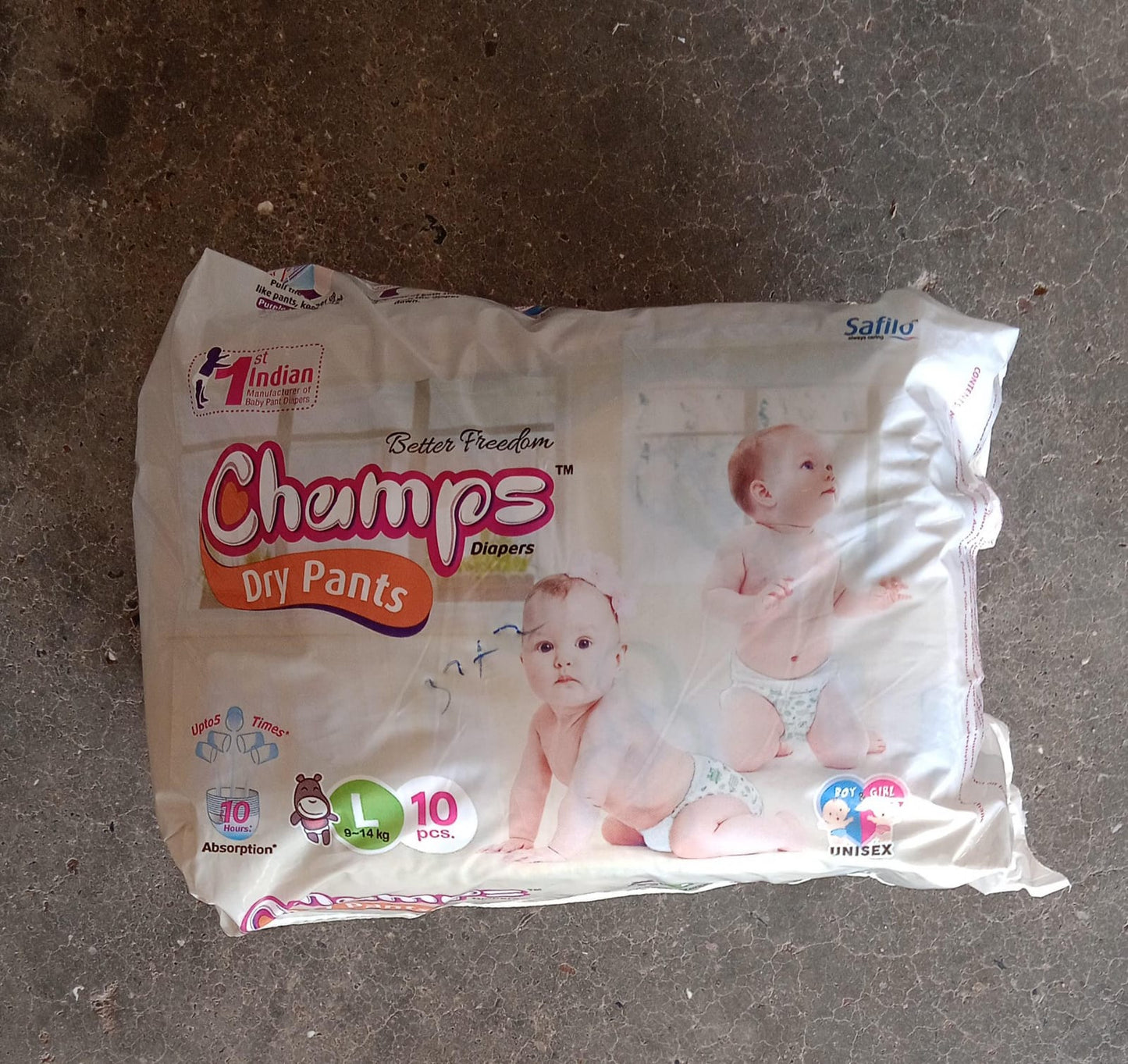 Champs Travel Diapers (Large, 10 Pcs): Leakproof, Soft & Dry, Baby Diaper Pants - Springkart