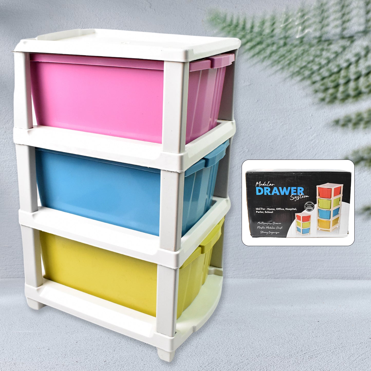 3 Layer Plastic Drawer Storage Organizer (1 Pc) - Springkart