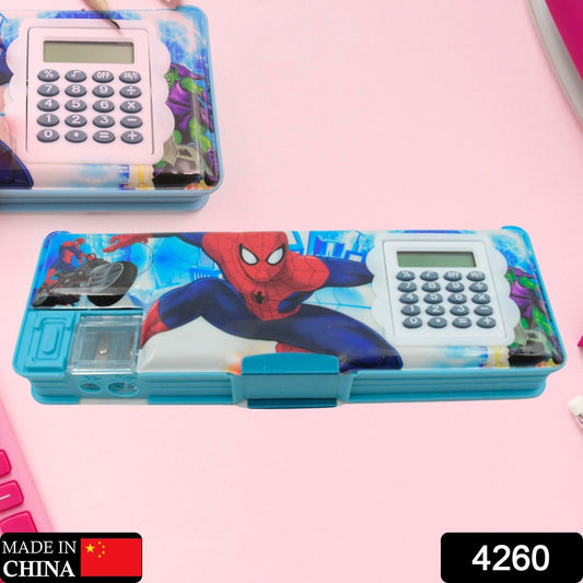 Cartoon Multi-functional Geometry Box with Calculator & Double Sharpener - Springkart