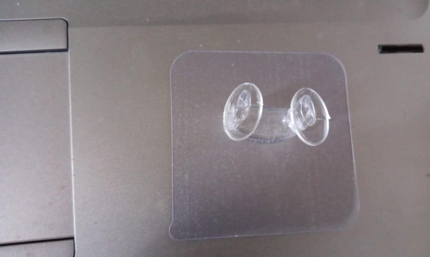 Transparent Self Adhesive Hook Seamless Drill Free Removable Wall Mounted Hanger As Toothbrush Holder Power Plug Socket Holder Waterproof and Oil Proof (1 Pc) - Springkart