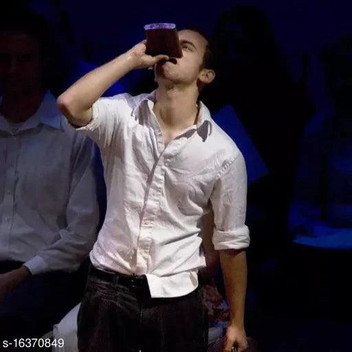 Johnnie Walker Stainless Steel and Stitched Leather Alcoholic Beverage Holder Hip Flask , 8 oz (236 ml) - Springkart