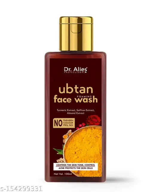 Professional Ubtan facewash, Turmeric, Saffron, Rose Water - All natural {100ml} Face Wash - Springkart