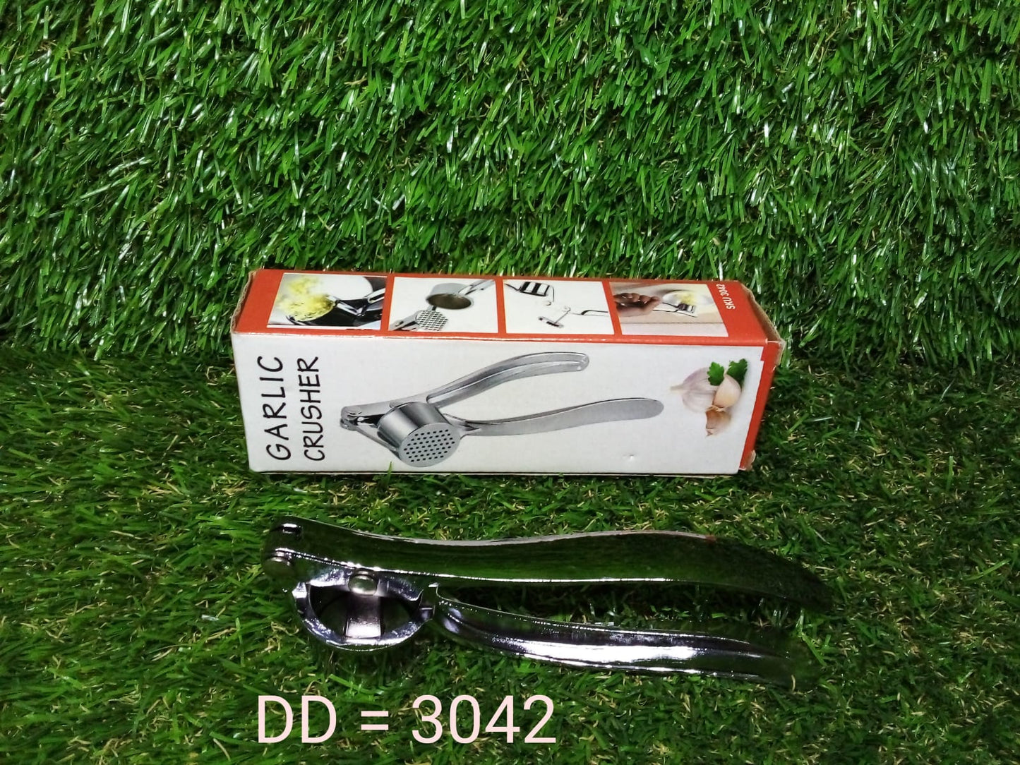 Stainless Steel Garlic Press Crusher ,Crusher ,Squeezer ,Masher ,and Lemon Juicer - Springkart
