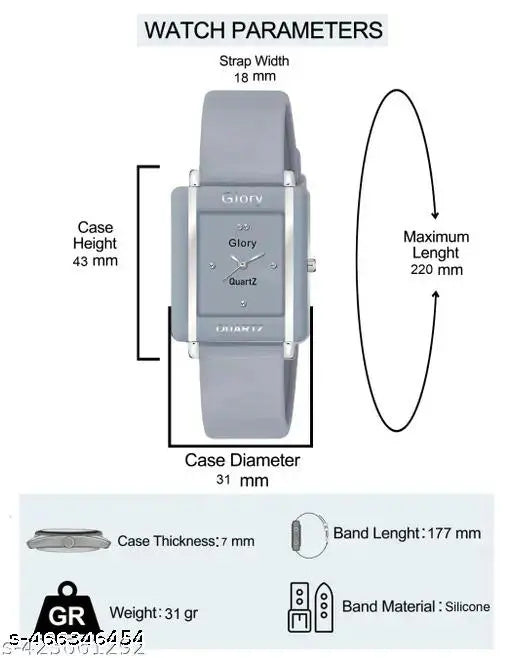 New Collaction Grey Colored Analog Watch For Women And Girls - Springkart