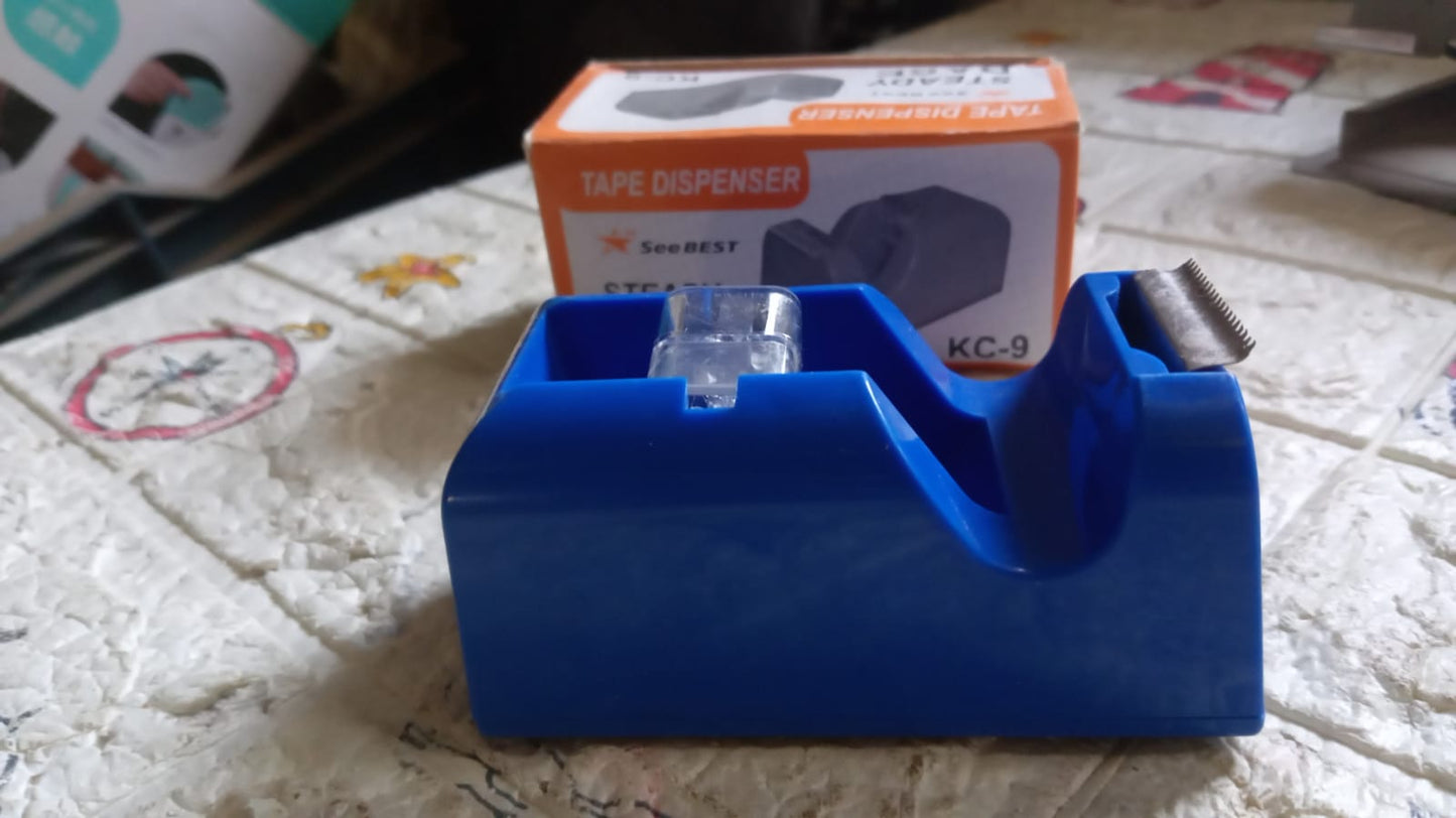 Plastic Tape Dispenser Cutter for Home Office use, Tape Dispenser for Stationary, Tape Cutter Packaging Tape School Supplies (1 pc / 235 Gm) - Springkart