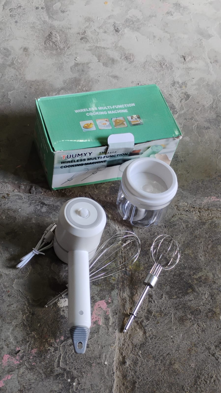 Hand Mixer Food Chopper Cordless 3 in 1 Electric Hand Mixer (1 Set) - Springkart