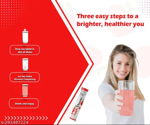 Apple Cider Vinegar with Mother | 60 Effervescent tablets for weight loss-B6 & B12 with Pomegranate Extracts_PACK OF 4 - Springkart