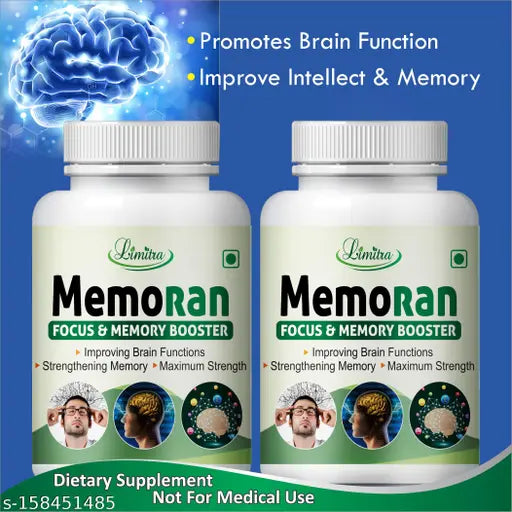 Memoran Capsules | Memory Capsules | Improves Brain Power 100% Herbal - Springkart