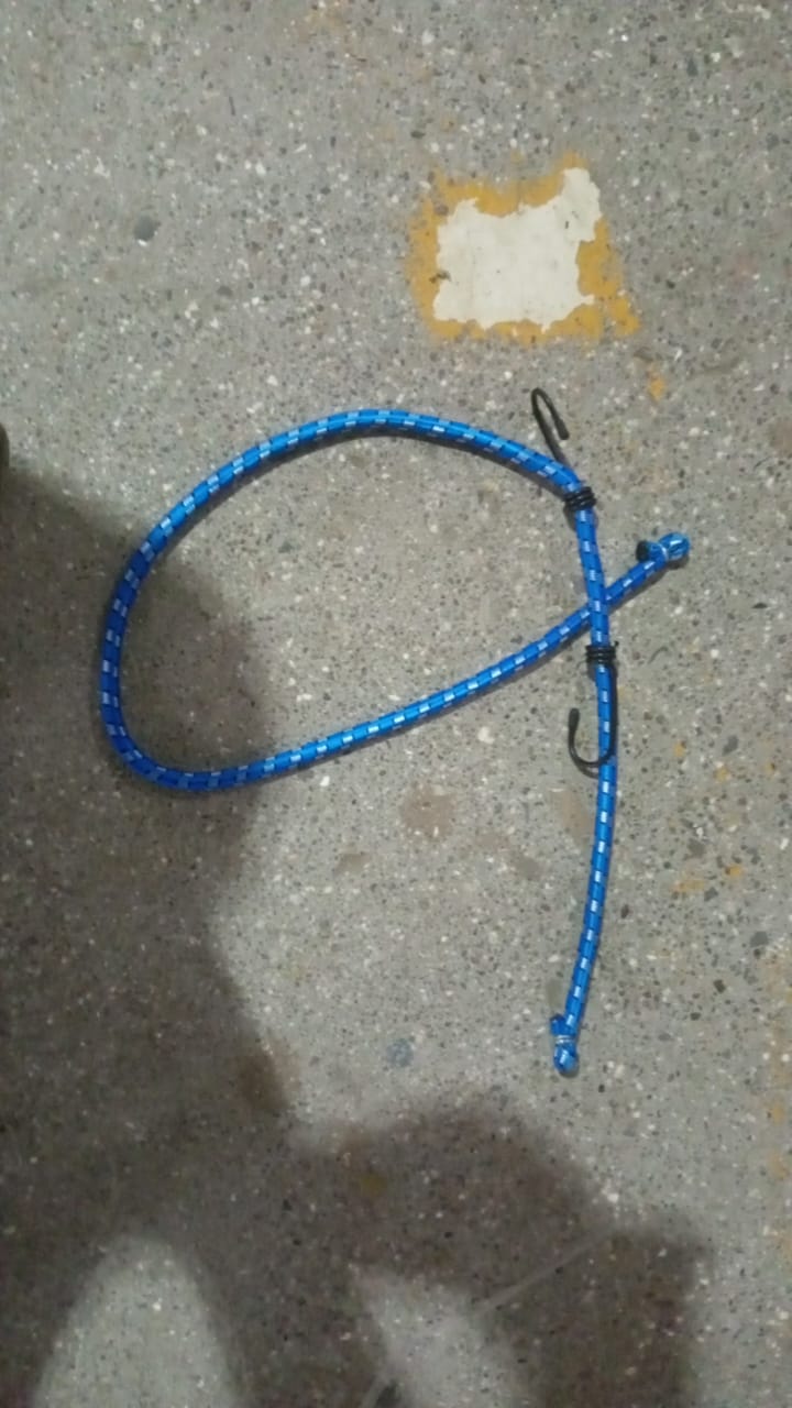 Nylon Elastic Tying Rope with Hooks (2 Pc / 1 Mtr.) - Springkart