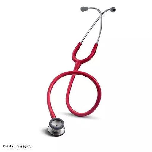 Super Deluxe Red Regular Acoustic Stethoscope Dual Head for doctors and medical students - Springkart