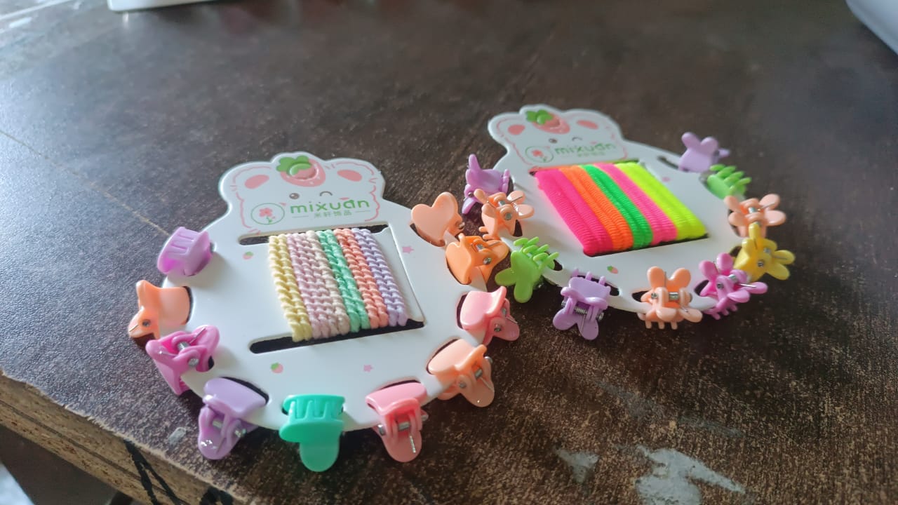 Hair Clips & Hairband for Girls Kids Hair Accessories (22 Pcs Set / Mix Design) - Springkart