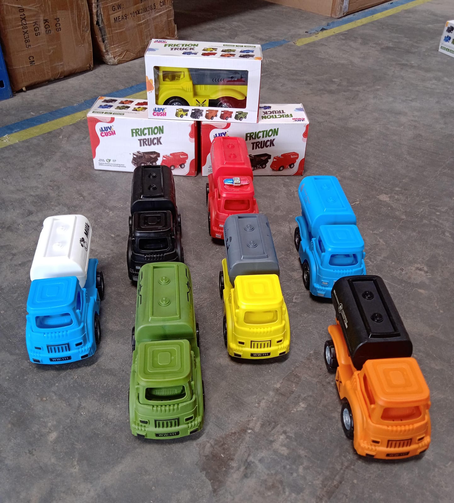 Tanker Truck Toys for Kids, friction power Vehicles Toy Truck, Plastic Truck, Friction Power Toy Trucks For Boys Girls, & Kids (1 Pc / Mix Color) - Springkart