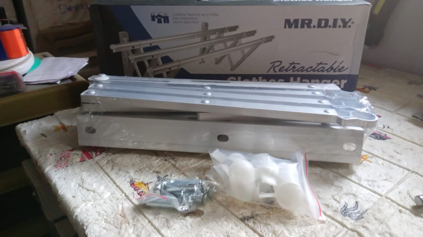 Clothes Rail Rack Clothes Drying Racks, Airer Clothes Drying Rack Wall Mounted Clotheshorse Clothes Airer Washing Cloth Line Extendable Fold Towel Rack Bar for Bathroom Indoor Outdoor - Springkart