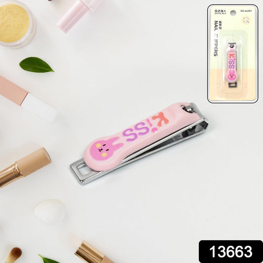 Cute Nail Clipper with Nail Catcher, Nail File - Stainless Steel (1 Pc) - Springkart
