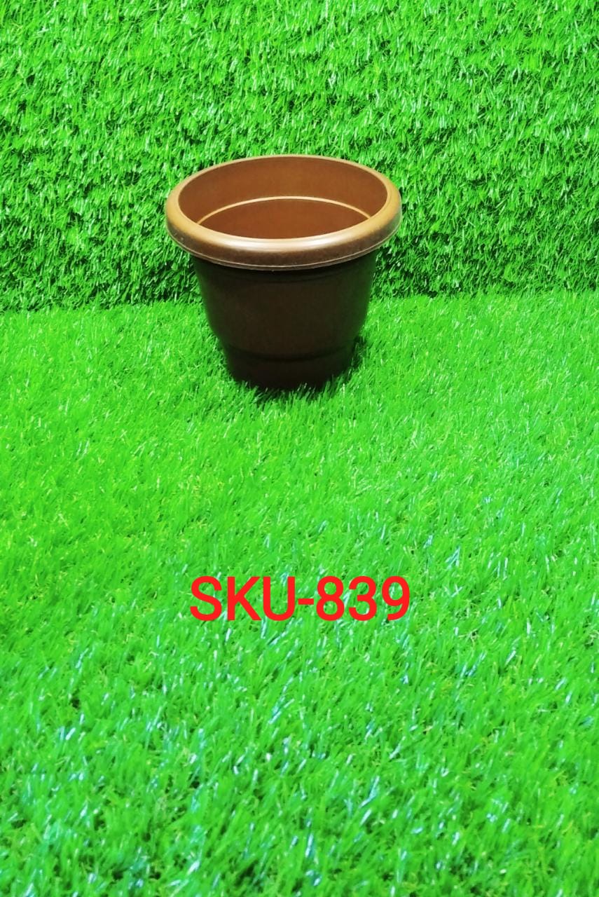 Garden Heavy Plastic Planter Pot / Gamla 6 inch (Brown, Pack of 1, Small) - Springkart