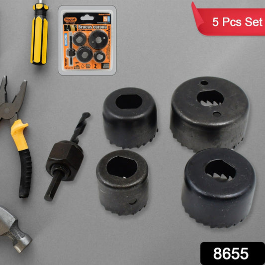 32 / 38 / 44 / 54 mm Hole Saw Cutter with Mandrel 32-54 mm (5 Pcs Set) - Springkart