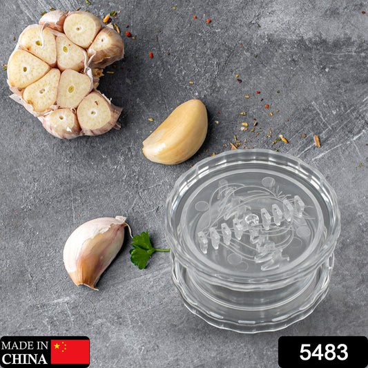 Multi-use Transparent Garlic Press Cutter Mincer Grinder Crusher, Manual Plastic Garlic Press Peeler Crusher Masher Twist Kitchen Useful Tool Garlic Room Kitchen Tool - Springkart