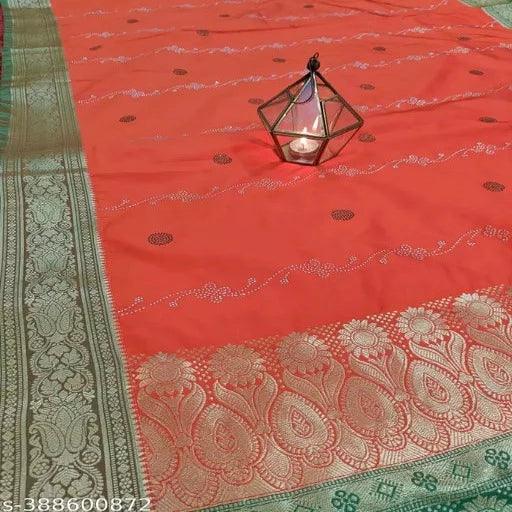 Banarasi Satin Silk Siroski Work Saree - Springkart