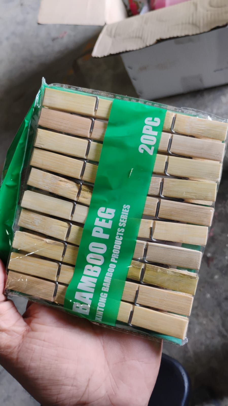 Heavy Duty Bamboo Wooden Cloth Clips / Pegs (20 Pcs Set) - Springkart