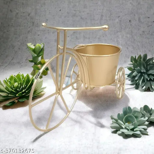Metal Planter Cylindrical Heavy Duty Metal Indoor and Outdoor Planter for Home Decor | Vertical Garden, Table Decor