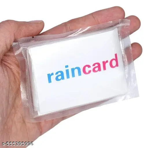 (3Pcs) Unisex Disposable Rain Card for Emergency Use (Pack of 3) | Waterproof Rain with Smallest Pocket Size| Easy to Carry & Use and Reusable