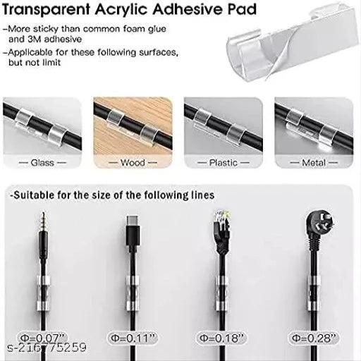 40 pic Adhesive Cable Clips,White Wire Organizer, Upgraded Cable Holder,Wire Hiders for Tv on Wall, for Car, Classroom, Offices and Home 40 Pcs Pack Cable Clips (Buy 1 Get 1 Free) - Springkart
