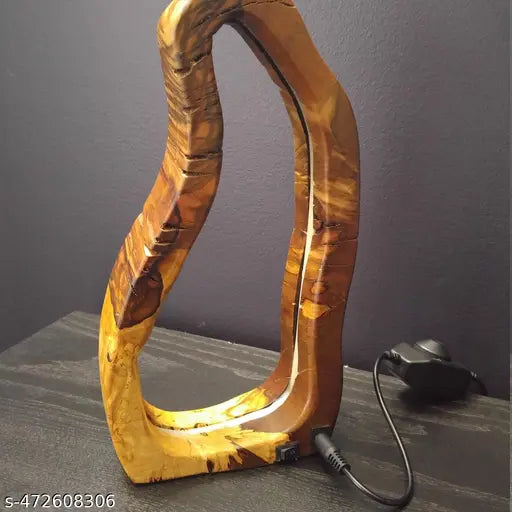 Fancy Madre Wooden Ambience Lamp Home Decor Handmade Furniture | Home Decor Wooden Lamp - Springkart