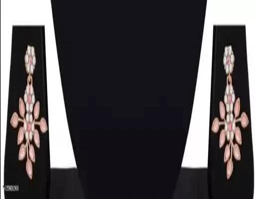 Rose Gold Plated Necklace Set With American Diamond - Springkart