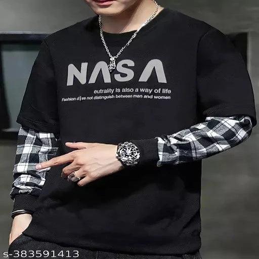 LEWEL Men's Stylish Printed Full Sleeve T-shirt - Springkart