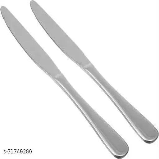 Manual Knife Sharpeners Knife Cutlery Set for Cheese Bread, Jam, Rust Proof High Durable Stylish Dishwasher Safe Sliver - Springkart