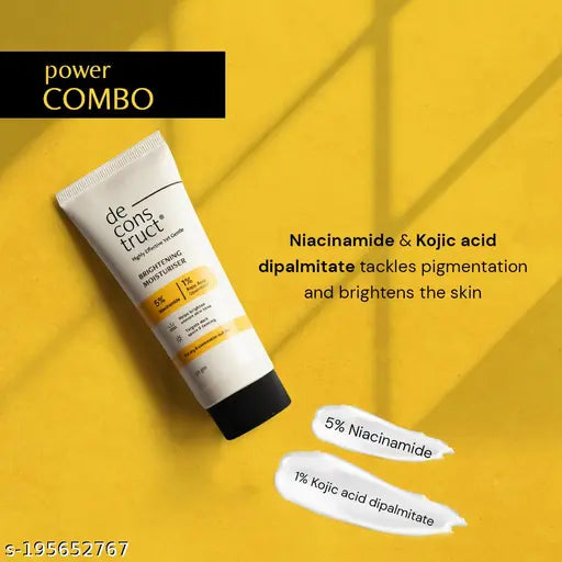Deconstruct Niacinamide Brightening Moisturizer- 5% Niacinamide + 1% Kojic Acid Dipalmitate + 5% Vitamin C + Vitamin E (50gm)