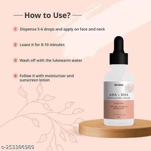 AHA + BHA-12% Exfoliating Face Serum with Lime Pearl & Aloe Vera for Men & Women | 30ml - Springkart